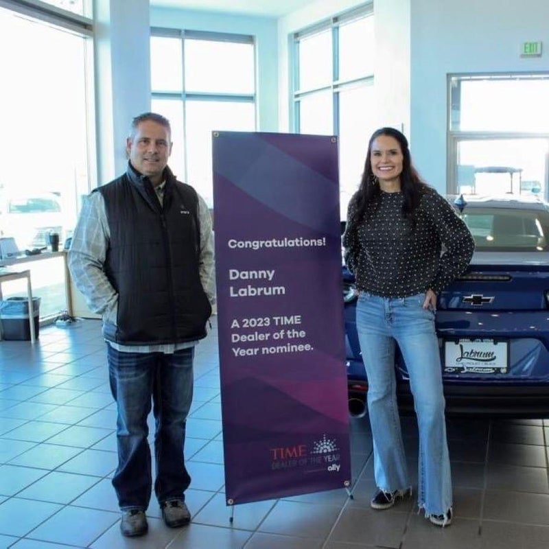 Congratulations! Danny Labrum. A 2023 TIME Dealer of the Year nominee.